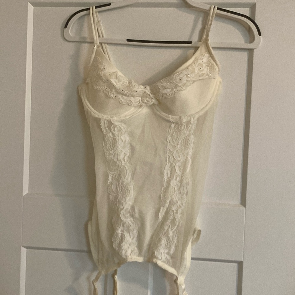 Victoria Secret corset. Ivory with lace.